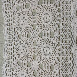 Elegant White Crochet Table Runner